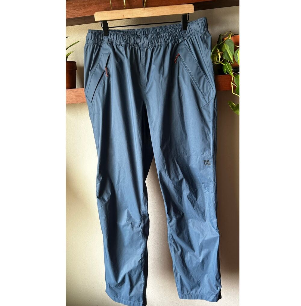 Alaskan Hardgear Duluth Trading Co. Olympic Coast Waterproof Rain Pants Blue L